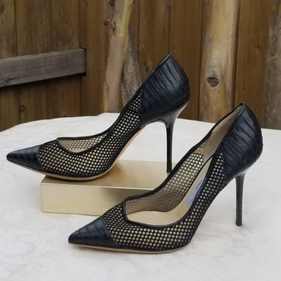 jimmy choo mesh heels